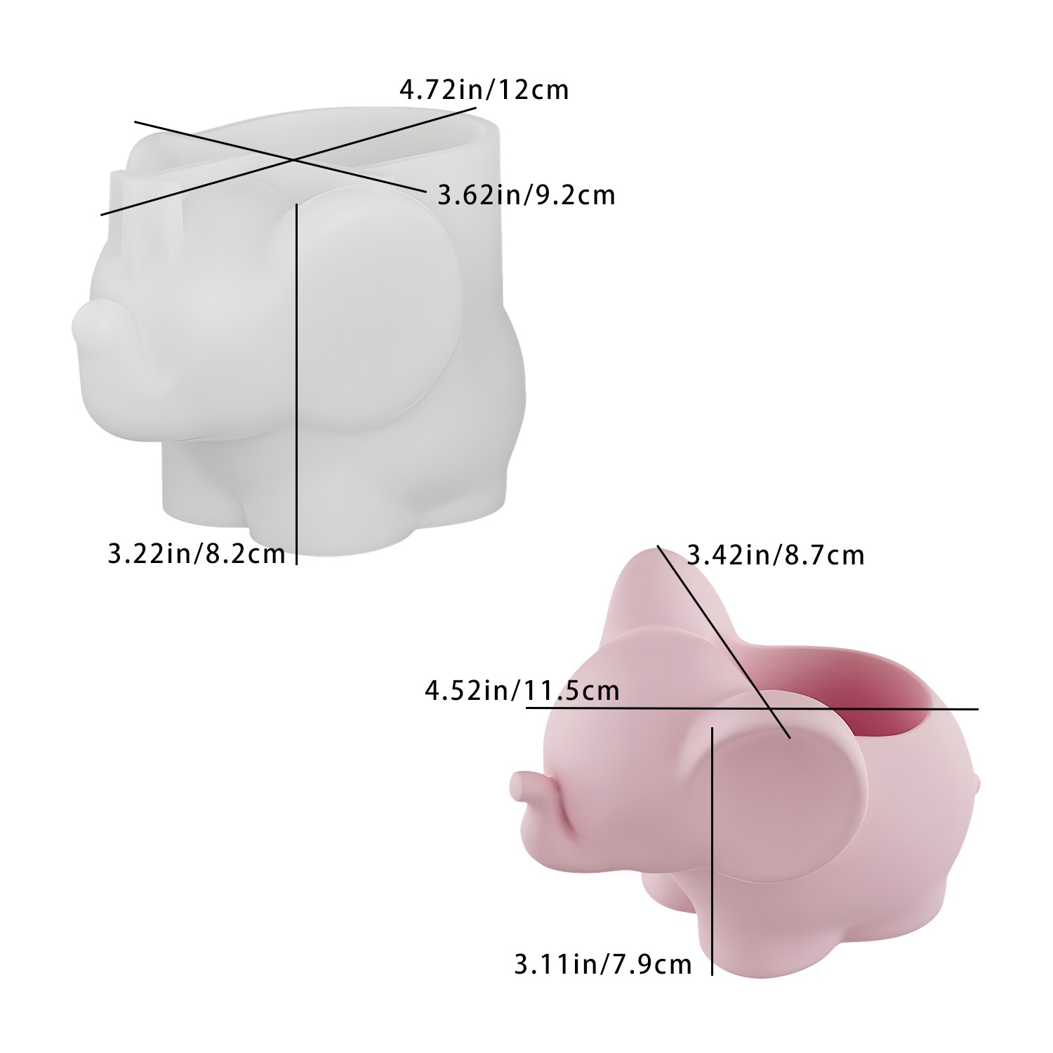 Case With Pencil Holder - Molde de Silicone DIY para Resina