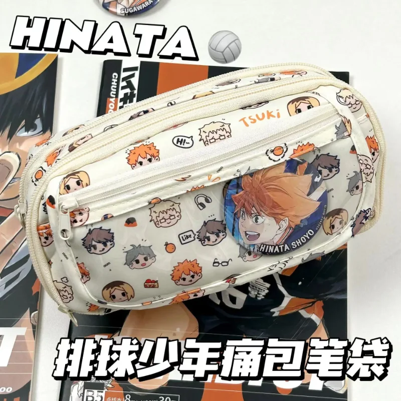 Case With Pencil Holder - Anime Haikyuu!! Estojo de Lápis Kawaii