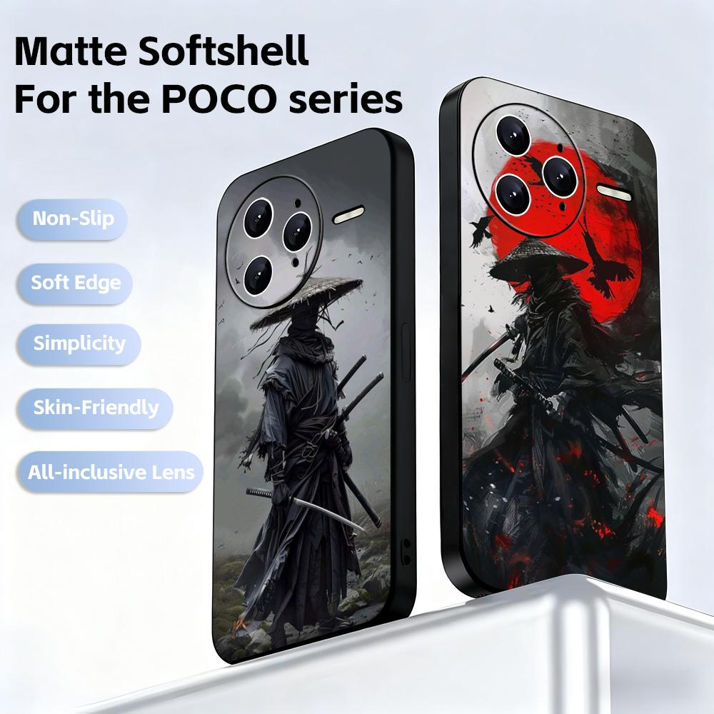 Xiaomi Poco X6 - Capa de Telefone Japonesa Estilosa Bushido