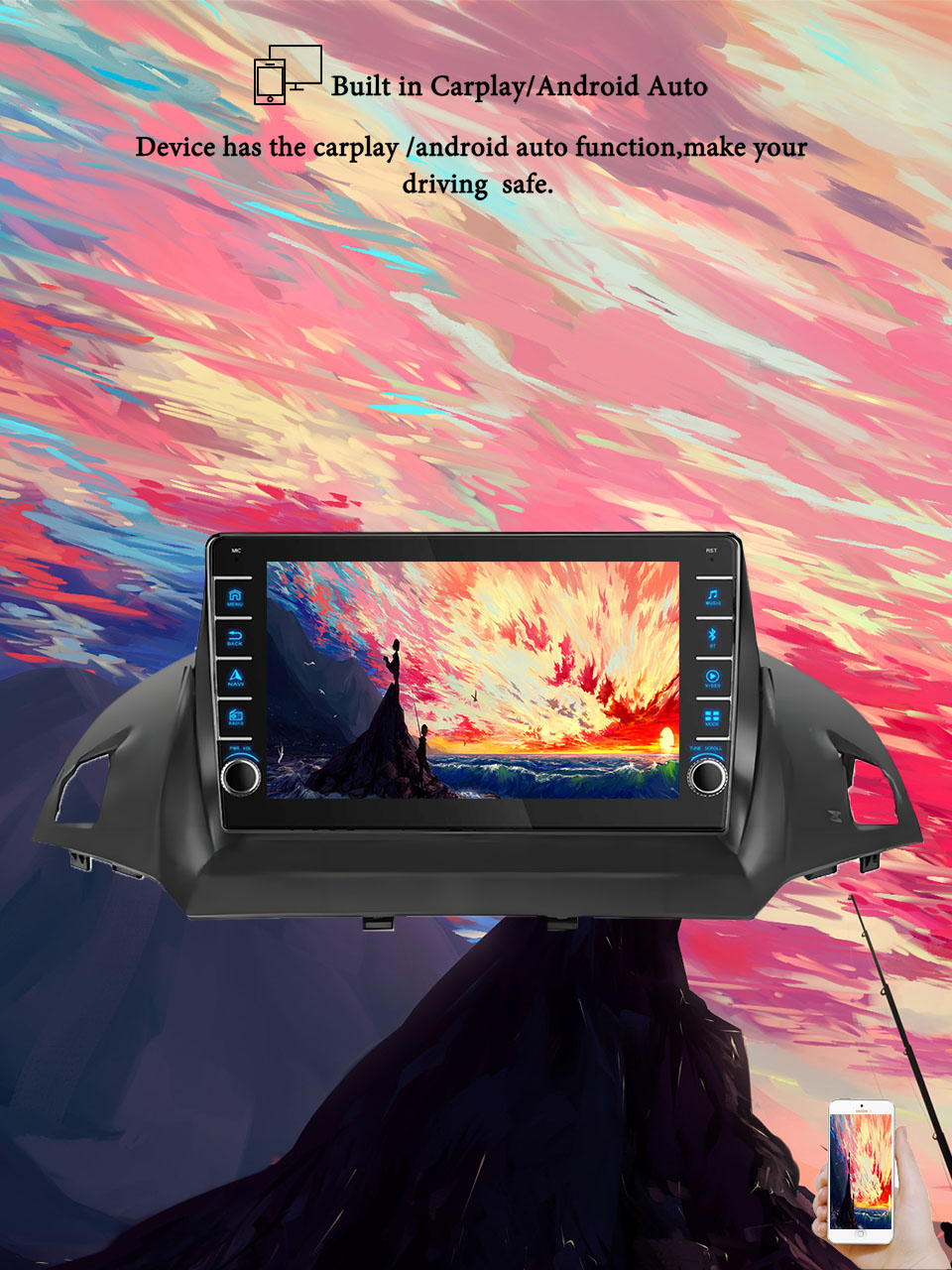 8g + 128g android 14 para ford - Tablet Danish Mobile & Accessories Faisalabad avaliação e preço